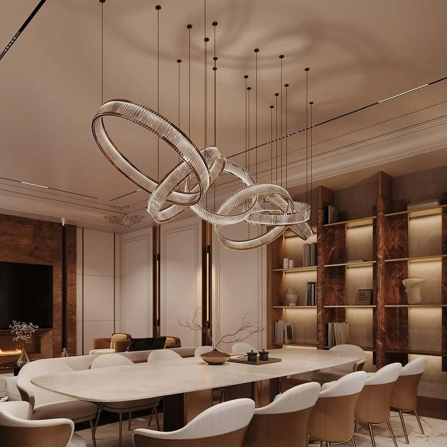 Композиция 6-Ring Flare Chandelier Crystal