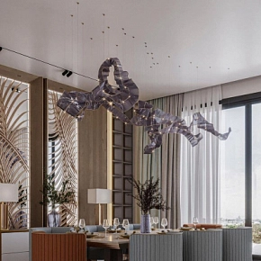 Световая композиция Glass Bands Dining Violet