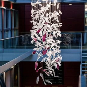 Falling Feathers Art Glass